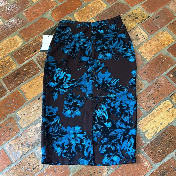 WHO WHAT WEAR Floral Midi Pencil Skirt sz8 NWT - Picture 11 of 14
